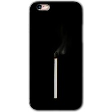 Gramaphone iPhone 6s Plus Kılıf Hd Desen Baskılı Arka Kapak + Kırılmaz Cam - Sönmüş Kibrit