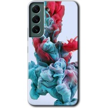 Gramaphone Galaxy S22 Kılıf Hd Desen Baskılı Arka Kapak + Kırılmaz Cam - Renkli Karışım