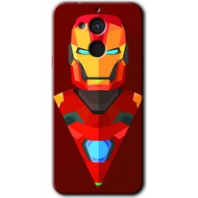 Gramaphone General Mobile Gm 8 Kılıf Hd Desen Baskılı Arka Kapak + Kırılmaz Cam - Iron Man Çizim