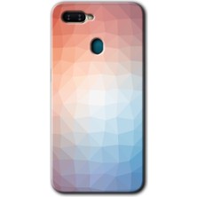 Gramaphone Oppo Ax7 Kılıf Hd Desen Baskılı Arka Kapak - Polygon Graident 3