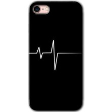 Gramaphone iPhone 7 Kılıf Hd Desen Baskılı Arka Kapak + Kırılmaz Cam - Heart Rytm