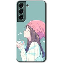 Gramaphone Galaxy S22 Plus Kılıf Hd Desen Baskılı Arka Kapak + Kırılmaz Cam - Happy Girl