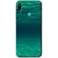 Gramaphone Huawei P Smart 2019 Kılıf Hd Desen Baskılı Arka Kapak + Esnek Nano Cam - Derin Deniz