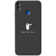 Gramaphone Honor 8x Kılıf Hd Desen Baskılı Arka Kapak + Esnek Nano Cam - Headshot