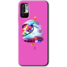 Gramaphone Redmi Note 10 5g Kılıf Hd Desen Baskılı Arka Kapak + Kırılmaz Cam - Uzay Başlığı