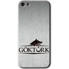 iPhone 5s Kılıf Hd Desen Baskılı Arka Kapak + Esnek Nano Cam - Göktürk