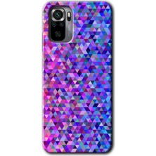 Gramaphone Redmi Note 10S Kılıf Hd Desen Baskılı Arka Kapak + Esnek Nano Cam - Pixel Mozaik