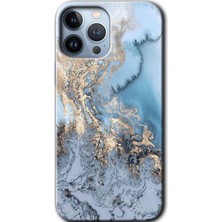 Gramaphone iPhone 13 Pro Max Kılıf Hd Desen Baskılı Arka Kapak + Esnek Nano Cam - Eski Mermer
