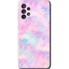 Gramaphone Galaxy A32 4g Kılıf Hd Desen Baskılı Arka Kapak + Kırılmaz Cam - Pembe-Duman