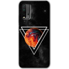 Gramaphone Redmi 9t Kılıf Hd Desen Baskılı Arka Kapak + Esnek Nano Cam - Kızıl Gezegen