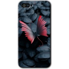 Gramaphone Realme C2 Kılıf Hd Desen Baskılı Arka Kapak + Esnek Nano Cam - Dark Butterfly