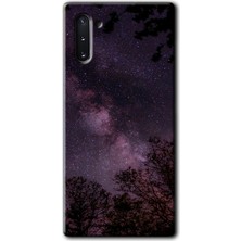 Gramaphone Galaxy Note 10 Kılıf Hd Desen Baskılı Arka Kapak - Gece Galaksi
