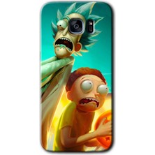 Gramaphone Galaxy S7 Edge Kılıf Hd Desen Baskılı Arka Kapak - Rick Morty