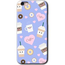 Gramaphone iPhone 6s Plus Kılıf Hd Desen Baskılı Arka Kapak + Kırılmaz Cam - Coffee Cake