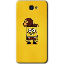 Gramaphone Galaxy J7 Prime Kılıf Hd Desen Baskılı Arka Kapak + Kırılmaz Cam - Sünger Bob