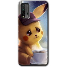 Gramaphone Redmi 9t Kılıf Hd Desen Baskılı Arka Kapak - Üzgün Pikaçu