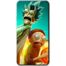 Gramaphone Galaxy J7 Prime Kılıf Hd Desen Baskılı Arka Kapak + Kırılmaz Cam - Rick Morty