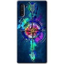 Gramaphone Galaxy Note 10 Kılıf Hd Desen Baskılı Arka Kapak + Esnek Nano Cam - Gizemli Pusula