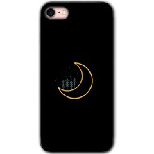 Gramaphone iPhone 7 Kılıf Hd Desen Baskılı Arka Kapak + Kırılmaz Cam - Iyi Geceler