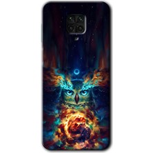 Gramaphone Redmi Note 9s Kılıf Hd Desen Baskılı Arka Kapak + Esnek Nano Cam - Ballı Baykuş