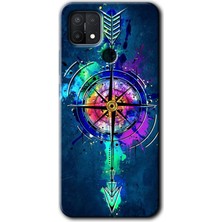 Gramaphone Oppo A15 Kılıf Hd Desen Baskılı Arka Kapak + Kırılmaz Cam - Gizemli Pusula
