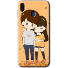 Gramaphone Galaxy M10 Kılıf Hd Desen Baskılı Arka Kapak + Esnek Nano Cam - Şıpsevdi Çift