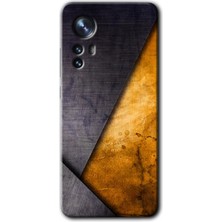 Gramaphone Xiaomi Mi 12 Kılıf Hd Desen Baskılı Arka Kapak + Kırılmaz Cam - Abstract 3