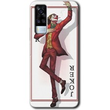 Gramaphone Vivo Y51A Kılıf Hd Desen Baskılı Arka Kapak + Esnek Nano Cam - Joker Iskambil