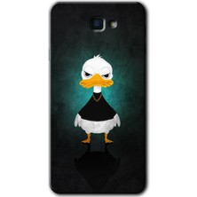 Gramaphone Galaxy J7 Prime Kılıf Hd Desen Baskılı Arka Kapak + Kırılmaz Cam - Angry Duck