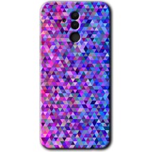 Gramaphone Huawei Mate 20 Lite Kılıf Hd Desen Baskılı Arka Kapak + Esnek Nano Cam - Pixel Mozaik