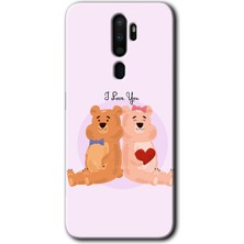 Gramaphone Oppo A9 2020 Kılıf Hd Desen Baskılı Arka Kapak + Kırılmaz Cam - Sevgili Ayıcık