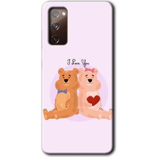 Gramaphone Galaxy S20 Fe Kılıf Hd Desen Baskılı Arka Kapak + Kırılmaz Cam - Sevgili Ayıcık