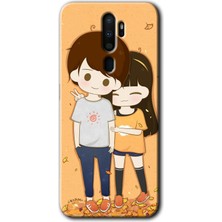 Gramaphone Oppo A9 2020 Kılıf Hd Desen Baskılı Arka Kapak + Esnek Nano Cam - Şıpsevdi Çift