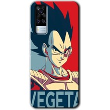Gramaphone Vivo Y51 Kılıf Hd Desen Baskılı Arka Kapak + Esnek Nano Cam - Vegeta