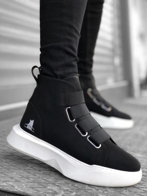 Bpm BA0142 Bantlı Erkek Yüksek Taban Siyah Spor Bot