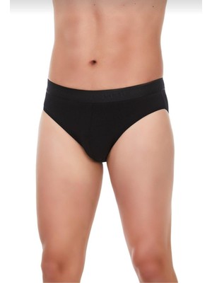 Yıldız 66 Erkek Siyah Modal Kemerli Slip 10 Adet