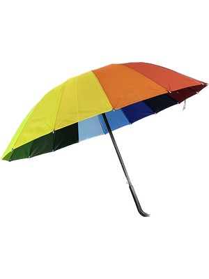 Marlux 16 Telli Kadın Gökkuşağı Baston Şemsiye