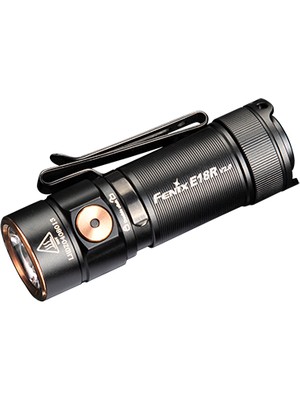 Fenix E18R V2.0 1200 Lümen El Feneri Siyah A6061-T6 Alüminyum Gövdeli Şarj Edilebilir