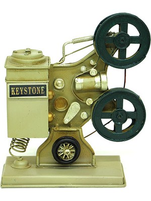 Tekinhediyelik Dekoratif Vintage Metal Sinemaskop Keystone