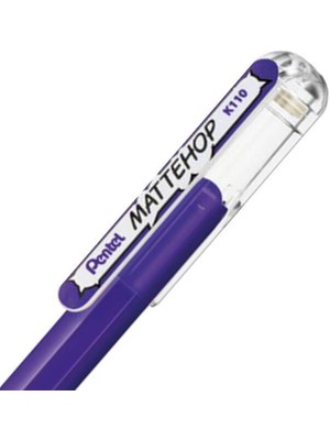 Pentel Mattehop Canlı Renkler Jel Kalem 1.0 mm Violet