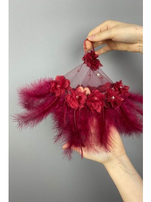 Hayalperest Boncuk Tüylü ve Taşlı Gelin Halay Mendili 1 Adet