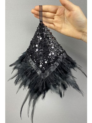 Hayalperest Boncuk Otantik Boncuk Işlemeli Tüylü Gelin Halay Mendili 5 Adet