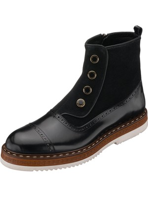 Iriadam NVN490 Siyah Açma Eva Taban Büyük Numara Bot Rahat Geniş Kalıp