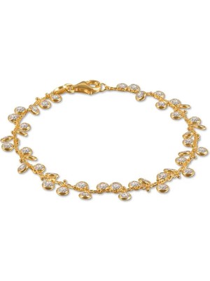 Joy of Jade Ecrin Bileklik 1 Mikron 18 Ayar Altın Kaplama (925 Ayar Gümüş Üzerine), Zirkonyum