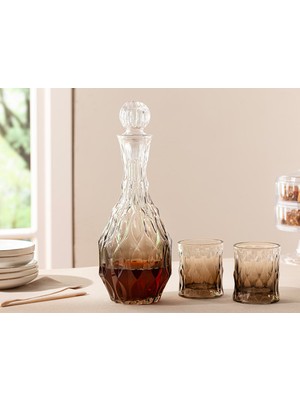 English Home Blaze Cam 3 Parça Karaf 1300 ml + 300 ml Amber