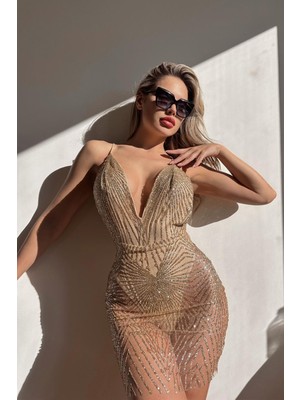 Surprise Gece Elbisesi - Altın