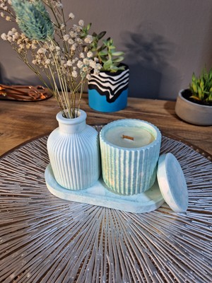 İdyllart Store Cok Renkli Beton 3 Lü Dekorasyon Seti