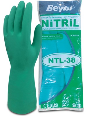 Beybi NTL38 Nitril Iş Eldiveni 9 Beden