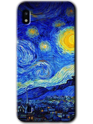 Gramaphone Galaxy A10 Kılıf Hd Desen Baskılı Arka Kapak - Starry Night