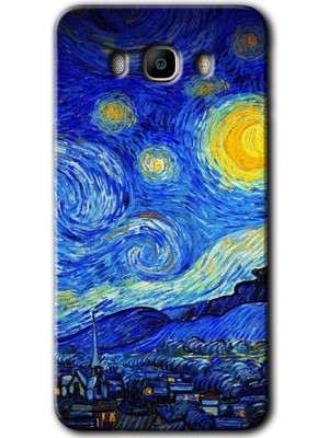 Gramaphone Galaxy J7 2016 Kılıf Hd Desen Baskılı Arka Kapak - Starry Night